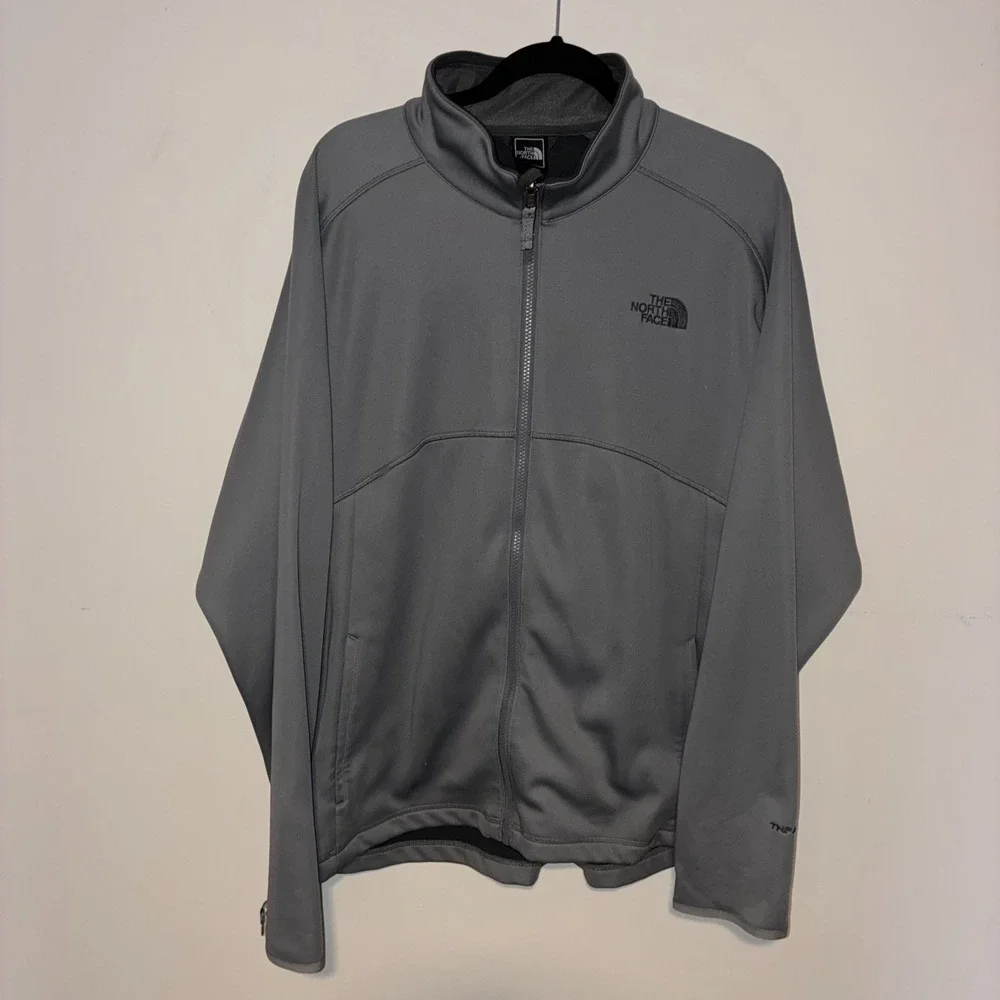 The North Face Full Zip Softshell Jacket Gray Mens XL TNF